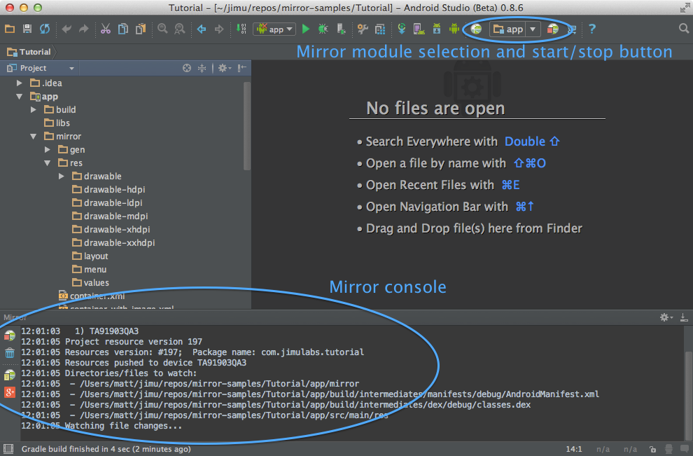 Mirror Android Studio plugin